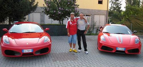 Valerio Vecchietti a Maranello sulla Ferrari Scuderia  della Push Start