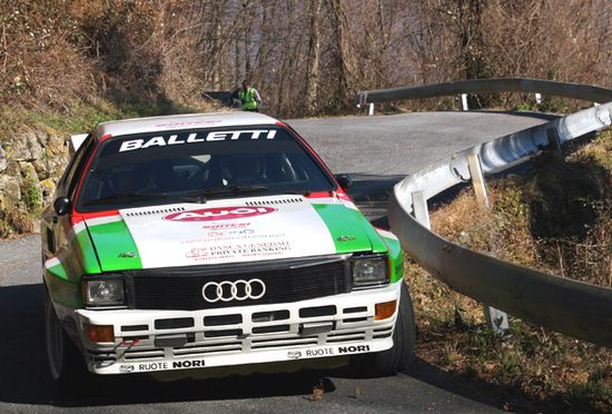 Tot Riolo al Rally Elba Storico su Audi Quattro 