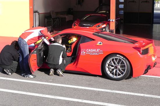 Patrick Gobbo testa al Mugello la Ferrari 458