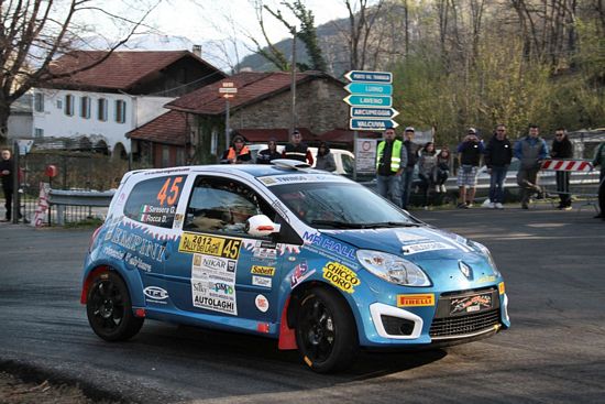 Gianluca Saresera e Daniele Rocca con Just race al Rally del Bellunese