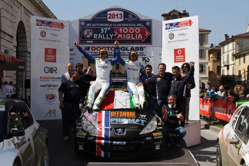 Alessandro Perico podio Rally Mille Miglia 2013