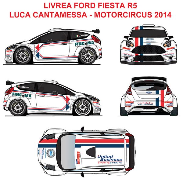 Livrea Ford Fiesta R5 - Luca Cantamessa - Motorcircus 2014