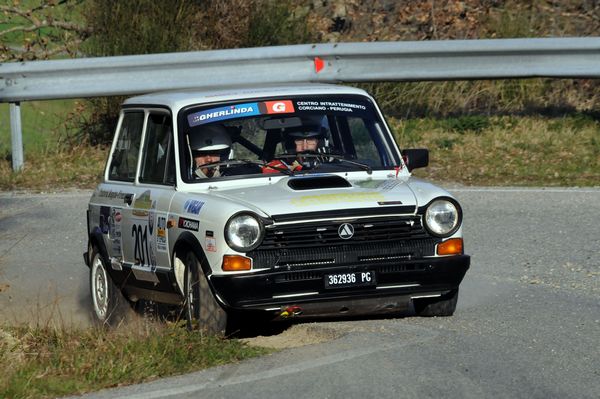 Il perugino Giorgio Sisani  Cristian Pollini Trofeo A 112 Abarth Rally Valli aretine