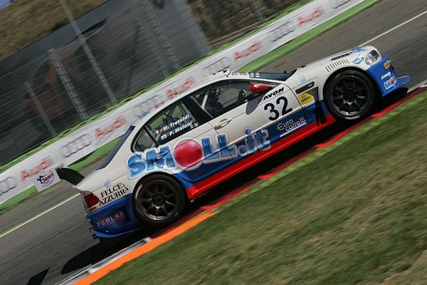 Vallelunga, Gara 1. La prima è di Paolo Meloni e Max Tresoldi (BMW M3).