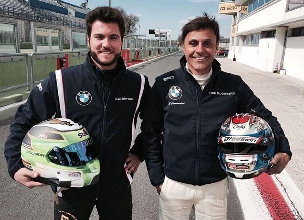 Andrea Gagliardini e Stefano Comandini con la BMW Z4 del ROAL Motorsport