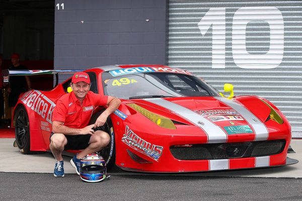 Andrea Montermini alla 12 Ore di Bathurst su Ferrari 458