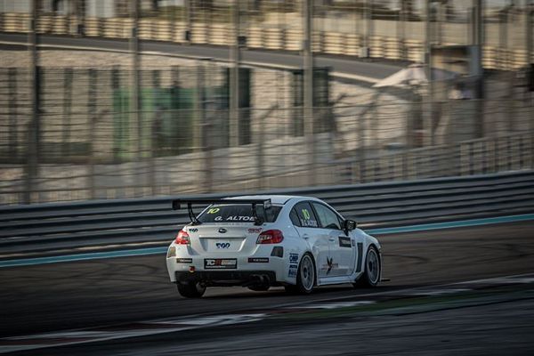 Giacomo Altoè, sul podio di Abu Dhabi con la Subaru Impreza TCR