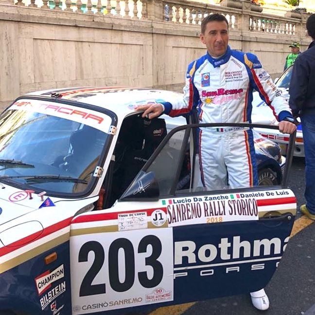 Da Zanche trionfa al Rally di Sanremo sulla Porsche gruppo B