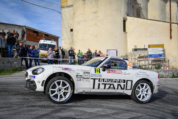 Christopher Lucchesi Abarth 124 rally Selenia International Challenge Sanremo