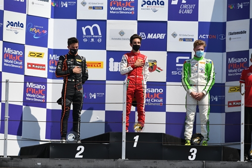 Formula 4 Misano Gabriele Min, Francesco Pizzi e Leonardo Fornaroli