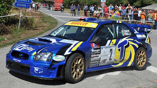 Piero Longhi sul podio al Rally delle Valli Cuneesi