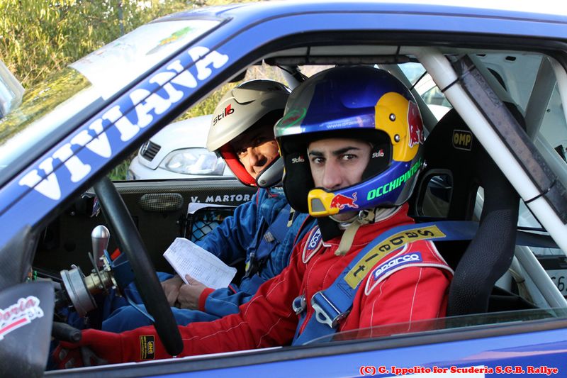 Eros Doria al Rally Ronde di Enna con una Peugeot 106 Rally di classe FN2
