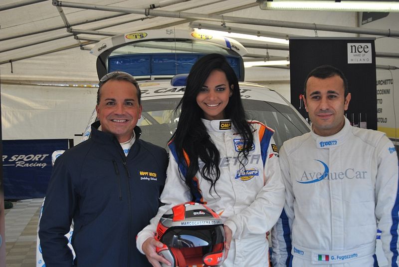 Happy racer e Fulvio Florean al via del rally Franciacorta circuit