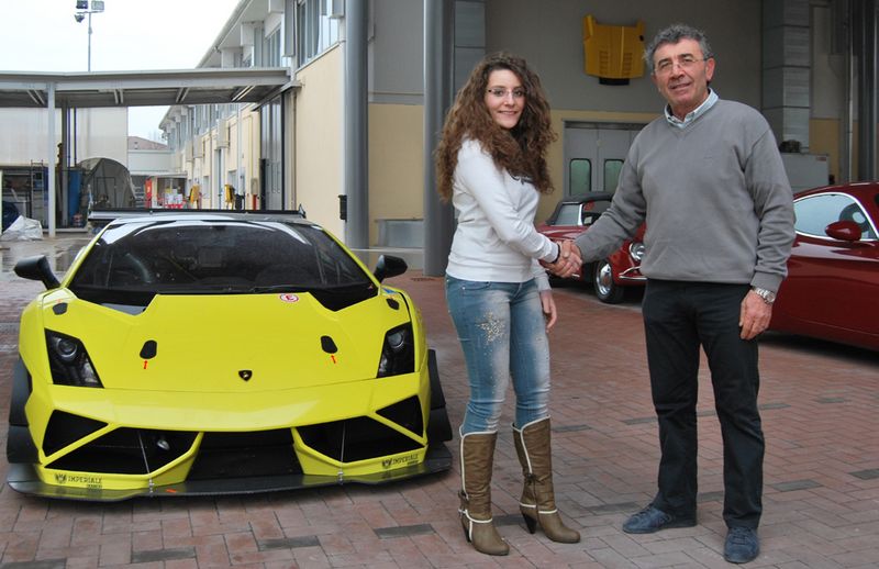 Alessandra Brena con il team Imperiale nel Super Trofeo Lamborghini