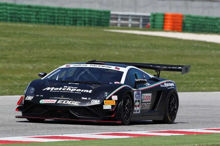 Andrea Amici e Giacomo Barri (Lamborghini Gallardo), primo podio stagionale