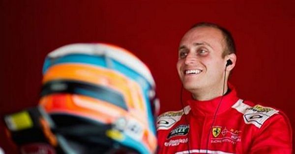 Lo statunitense  Jeff Segal al via a Vallelunga con la 458 Italia GT3 della BMS-Scuderia Italia