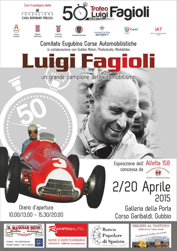 Luigi Fagioli e l'Alfa 158 F1 in mostra a Gubbio dal 2 al 20 aprile