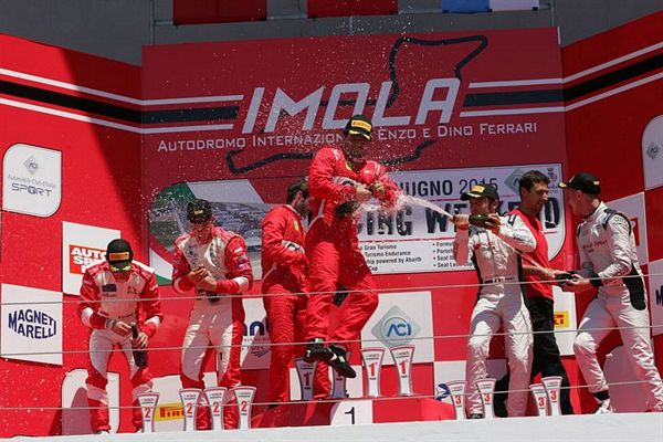 Imola, vittorie di  Lucchini-Venturi (GT3) e Zanardini-Perel (GT Cup)