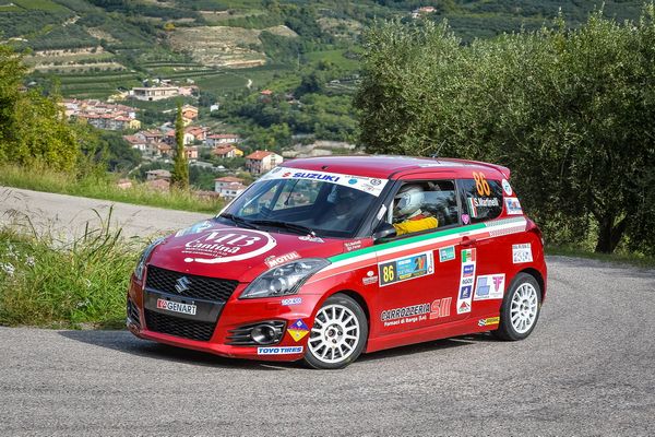 Stefano Martinelli al via del Suzuki Rally Trophy