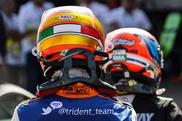 Antonio Fuoco Artur Janosz  Giuliano Alesi e Sandy Stuvik con Trident in GP3