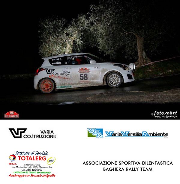 Simone Moriconi e Daiana Ramacciotti al via del Suzuki rally trophy 2106 