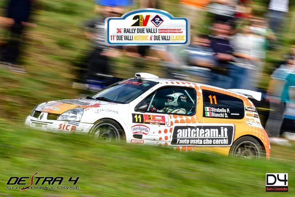 Rally Due Valli Paolo Strabello e Davide Bianchi su Renault Clio