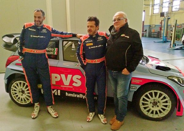 Pedro ed Emanuele Baldaccini con la Hyundai i20 WRC 