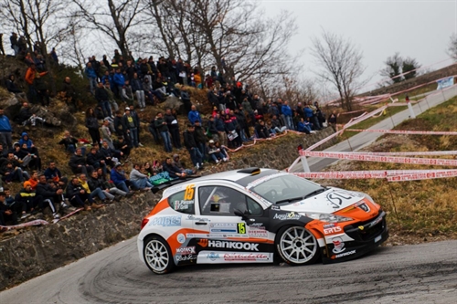 Luca Panzani al Rally di San Marino su Peugeot 207 S2000