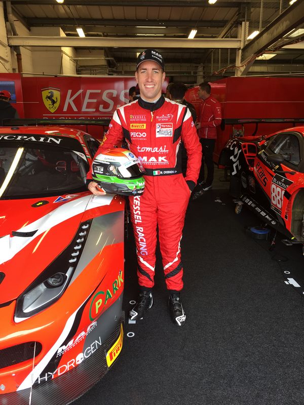 Matteo Cressoni alla Total 24 Hours di Spa su Ferrari 488