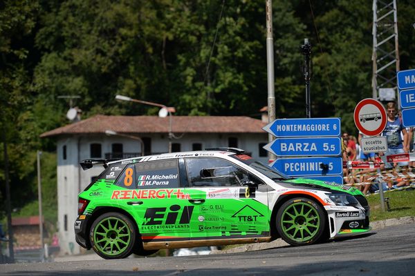 Rudy Michelini su Skoda Fabia R5  PA Racing al Rally San Martino di Castrozza