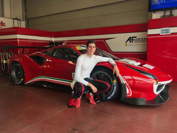 Sebastian Fernandez al Mugello con una Ferrari 488 di AF Corse