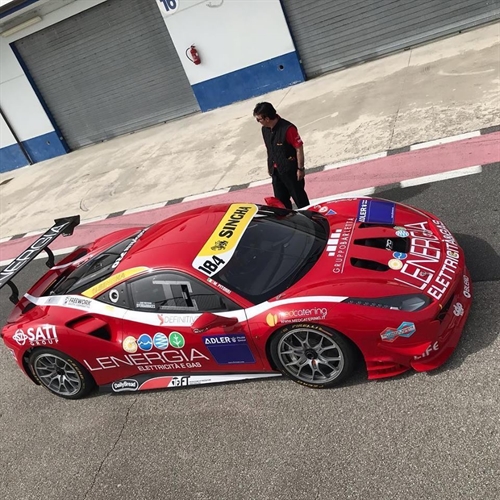 Maurizio Pitorri alla Cronoscalata Sarnano Sassotetto su Ferrari 488