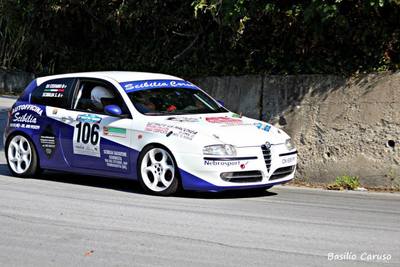 Maurizio Agostino su Alfa Romeo 147 RSD2.0 Rally del Tirreno Nebrosport carmelo arasi