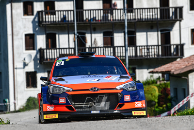 Pedro ed Emanuele Baldaccini Rally 1000 Miglia Hyundai i20 R5 BRC Racing Team