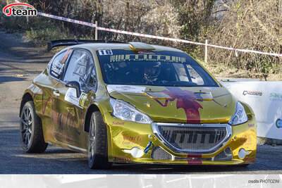 Vittorio Ceccato Rudy Tessaro al Rally Il Ciocchetto su Peugeot 208 Jteam